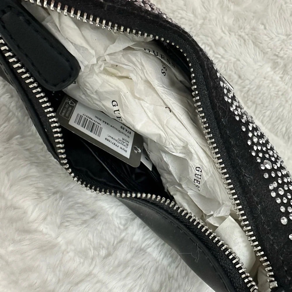 Guess Women Handbag Purse Alcey Mini Black - Picture 4 of 5